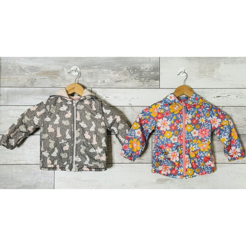 Lot Of Two Size 2 Girls Coats Rain And Cold Weather Penelope Mack Cat & Jack